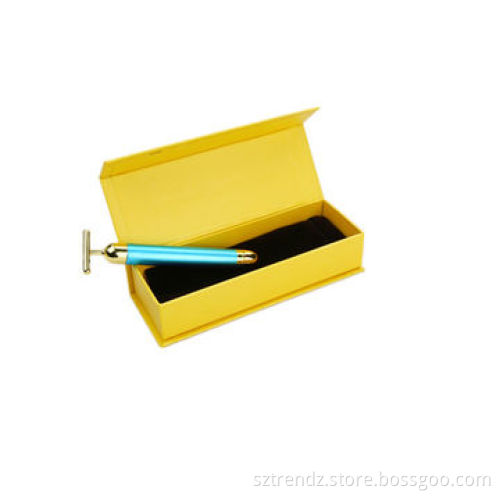 Portable Face Massager for Face Lifting/Slimming, Vibration and Gold-plated Head, Waterproof